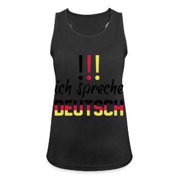 ich_spreche_deutsch - Women's Breathable Tank Top - black - Front - Zoe (177cm)