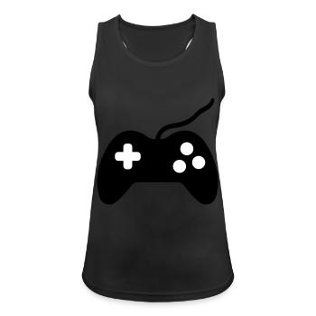 controller symbol - Frauen Tank Top atmungsaktiv - Schwarz - Vorne - Zoe (177cm)