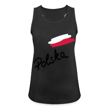 polska__f3 - Débardeur respirant Femme - noir - Devant - Zoe (177cm)