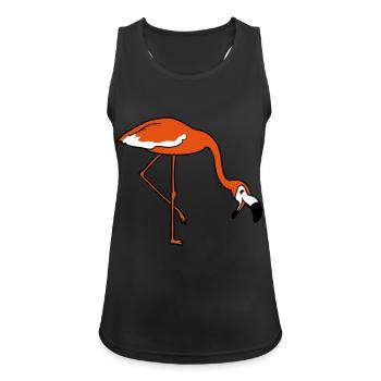laugh mouth on food drink bow down flaming - Women's Breathable Tank Top - black - Front - Zoe (177cm)