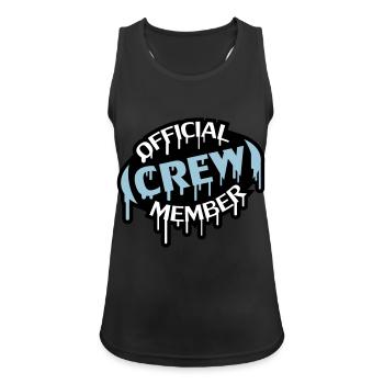 Official Crew Member Stamp - Débardeur respirant Femme - noir - Devant - Zoe (177cm)