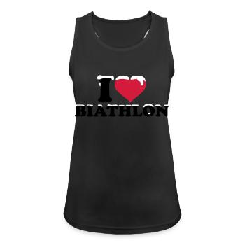 Biathlon - Frauen Tank Top atmungsaktiv - Schwarz - Vorne - Zoe (177cm)