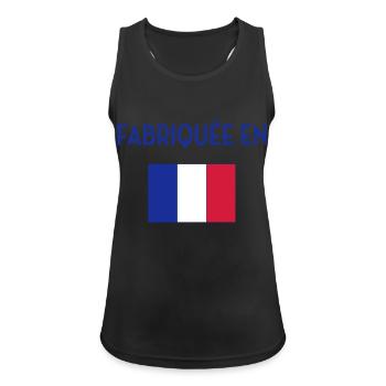 France / Français / Française / Bébé / Naissance - Frauen Tank Top atmungsaktiv - Schwarz - Vorne - Zoe (177cm)