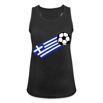 greece flag - Women's Breathable Tank Top - black - Front - Zoe (177cm)