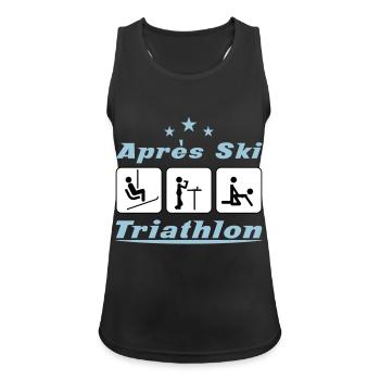 Apres Ski Triathlon c3 - Women's Breathable Tank Top - black - Front - Zoe (177cm)