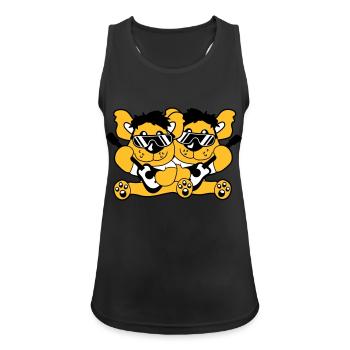 2 Guitars Teddy Bears Sweet Two Friends Band Team - Women's Breathable Tank Top - black - Front - Zoe (177cm)