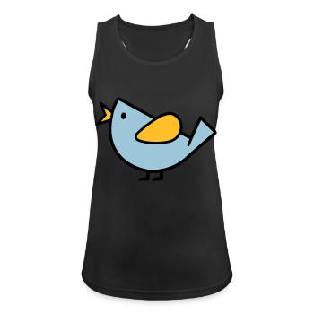 Vogel - Frauen Tank Top atmungsaktiv - Schwarz - Vorne - Zoe (177cm)