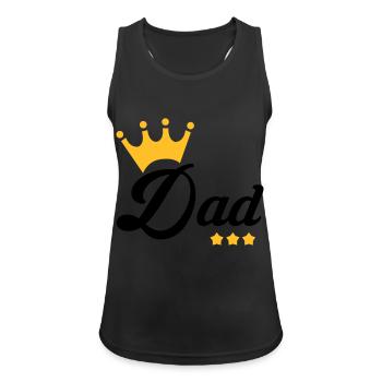 Dad Daddy Papa Vati Vater Father's Day Baby - Women's Breathable Tank Top - black - Front - Zoe (177cm)