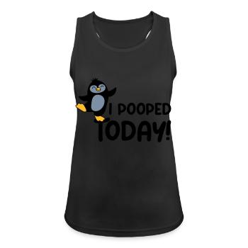 I pooped today Penguin - Women's Breathable Tank Top - black - Front - Zoe (177cm)