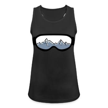 mountains driving snowboard ski winter glasses snow sc - Women's Breathable Tank Top - black - Front - Zoe (177cm)