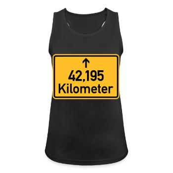 Marathon - Débardeur respirant Femme - noir - Devant - Zoe (177cm)