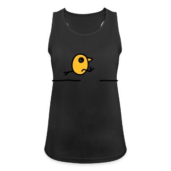 Weitsprung Leichtathletik - Frauen Tank Top atmungsaktiv - Schwarz - Vorne - Zoe (177cm)