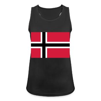 drapeau_norvege - Débardeur respirant Femme - noir - Devant - Zoe (177cm)