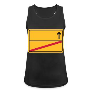 Ortsschild end - Arrow blank - Women's Breathable Tank Top - black - Front - Zoe (177cm)