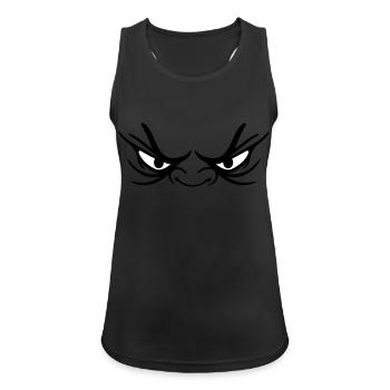 boese monster augen horror hunger gesich lustig co - Frauen Tank Top atmungsaktiv - Schwarz - Vorne - Zoe (177cm)