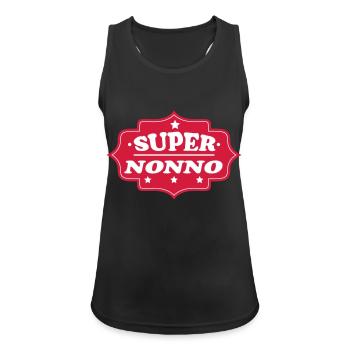 Super nonno 111 - Frauen Tank Top atmungsaktiv - Schwarz - Vorne - Zoe (177cm)