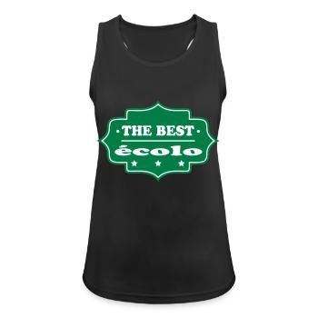 THE BEST écolo - Débardeur respirant Femme - noir - Devant - Zoe (177cm)