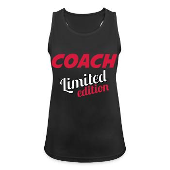 COACH LIMITIERTE AUFLAGE - Frauen Tank Top atmungsaktiv - Schwarz - Vorne - Zoe (177cm)