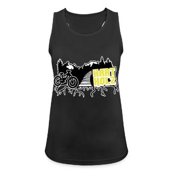 HARTHOLZ Freeride - Frauen Tank Top atmungsaktiv - Schwarz - Vorne - Zoe (177cm)