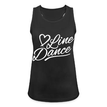 Love Line Dance Linedance Lover - Frauen Tank Top atmungsaktiv - Schwarz - Vorne - Zoe (177cm)