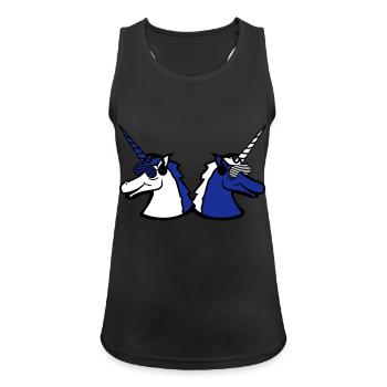 2 Coole DJ Einhörner Zwei Team Party Club Musik - Frauen Tank Top atmungsaktiv - Schwarz - Vorne - Zoe (177cm)