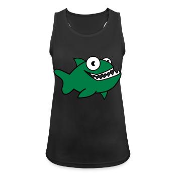 Piranha 01 - Women's Breathable Tank Top - black - Front - Zoe (177cm)
