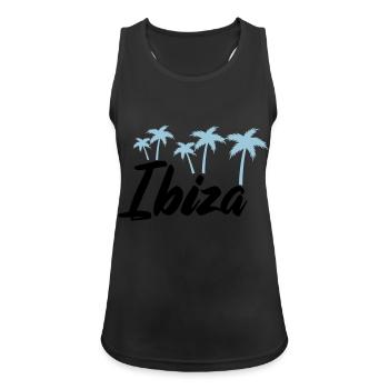 ibiza - Frauen Tank Top atmungsaktiv - Schwarz - Vorne - Zoe (177cm)