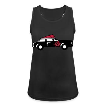 Punk Car - Débardeur respirant Femme - noir - Devant - Zoe (177cm)