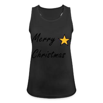 Merry Christmas - Women's Breathable Tank Top - black - Front - Zoe (177cm)