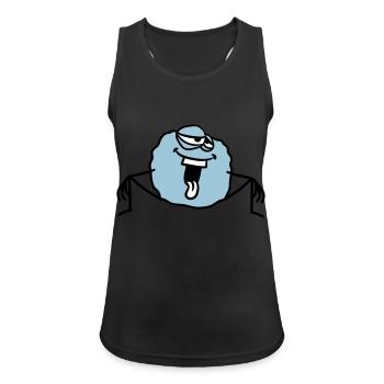 sit chill relax cool ball circle around lac - Women's Breathable Tank Top - black - Front - Zoe (177cm)