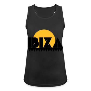 ibiza - Débardeur respirant Femme - noir - Devant - Zoe (177cm)