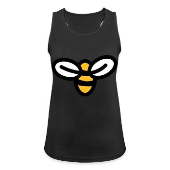 Bee - Débardeur respirant Femme - noir - Devant - Zoe (177cm)