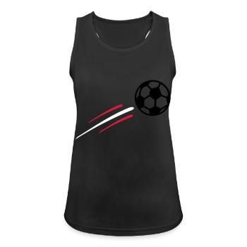 Fußball Österreich - Frauen Tank Top atmungsaktiv - Schwarz - Vorne - Zoe (177cm)