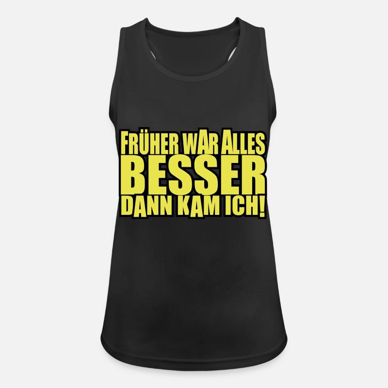 everything was better - Women's Breathable Tank Top - black