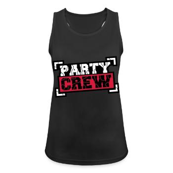 Party Crew Design - Women's Breathable Tank Top - black - Front - Zoe (177cm)