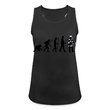 evolution_feuerwehrmann_012015_c_3c - Frauen Tank Top atmungsaktiv - Schwarz - Vorne - Zoe (177cm)