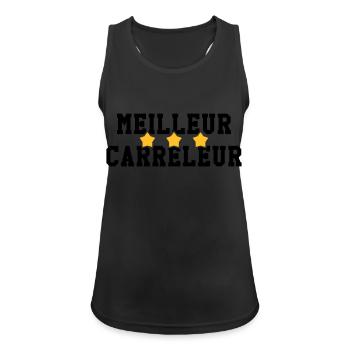 Tiler Tiling Fliesenleger Carreleur Carrelage - Women's Breathable Tank Top - black - Front - Zoe (177cm)