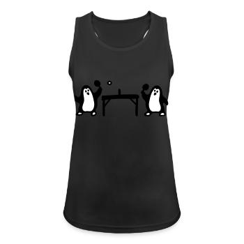 Penguin tennis de table - Débardeur respirant Femme - noir - Devant - Zoe (177cm)