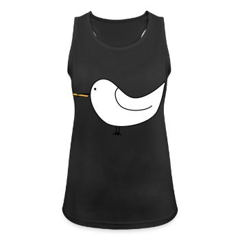 Weiße Möwe mit Pommes - Frauen Tank Top atmungsaktiv - Schwarz - Vorne - Zoe (177cm)