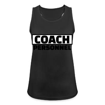 coach personnnel - Débardeur respirant Femme - noir - Devant - Zoe (177cm)