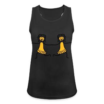 Girlfriends girls women friends dancing - Women's Breathable Tank Top - black - Front - Zoe (177cm)
