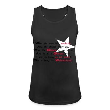 Spruch Weihnachten - Frauen Tank Top atmungsaktiv - Schwarz - Vorne - Zoe (177cm)