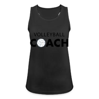 Volleyball Coach - Frauen Tank Top atmungsaktiv - Schwarz - Vorne - Zoe (177cm)