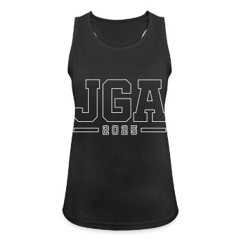 JGA 2025 Kontur Junggesellenabschied - Frauen Tank Top atmungsaktiv - Schwarz - Vorne - Zoe (177cm)