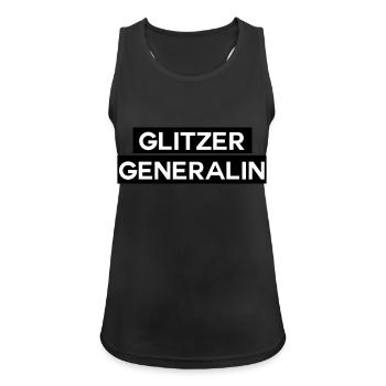 the glitter general - Women's Breathable Tank Top - black - Front - Zoe (177cm)