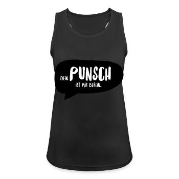 Weihnachten Punsch +++ Design Farben änderbar +++ - Frauen Tank Top atmungsaktiv - Schwarz - Vorne - Zoe (177cm)