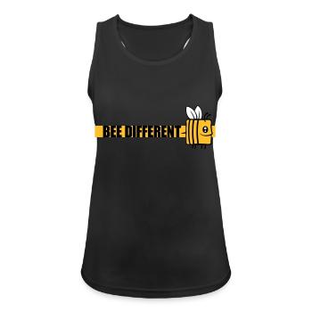 bee different Spruch Zitat - Frauen Tank Top atmungsaktiv - Schwarz - Vorne - Zoe (177cm)
