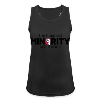 the toughest minority fist - Frauen Tank Top atmungsaktiv - Schwarz - Vorne - Zoe (177cm)