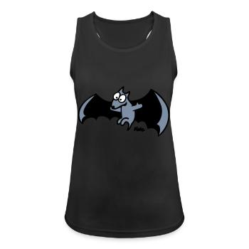 Flughund (c) - Frauen Tank Top atmungsaktiv - Schwarz - Vorne - Zoe (177cm)