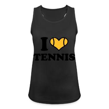 Tennis - Frauen Tank Top atmungsaktiv - Schwarz - Vorne - Zoe (177cm)